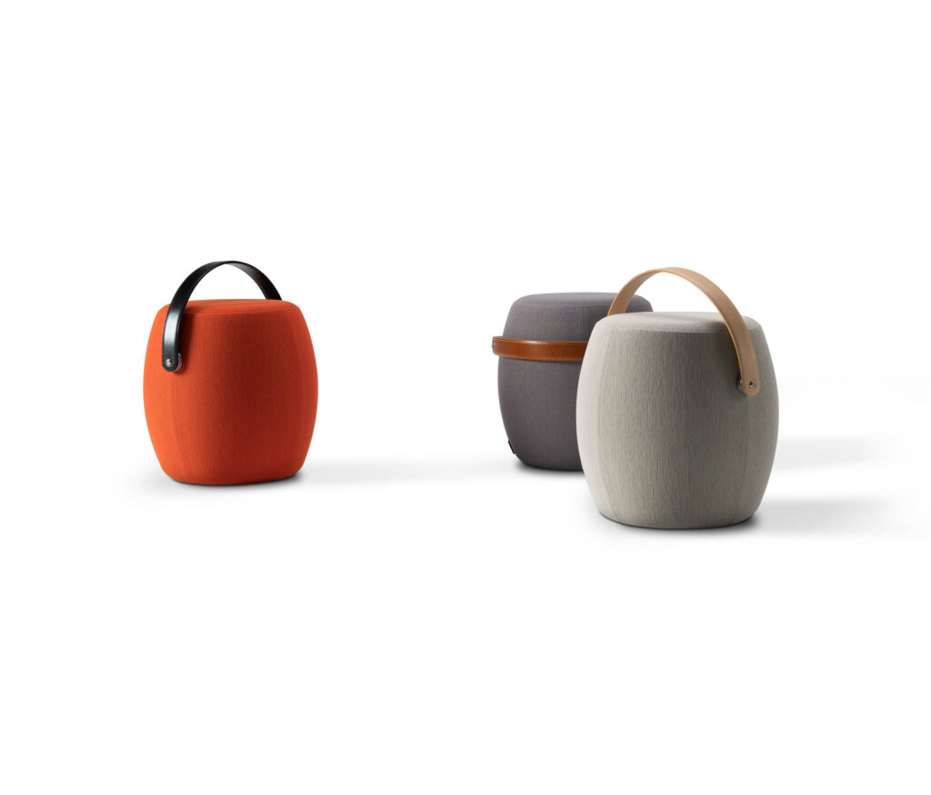 POUFS CARRY ON BY OFFECCT – MCOLORIS GRIS ORANGE BEIGE