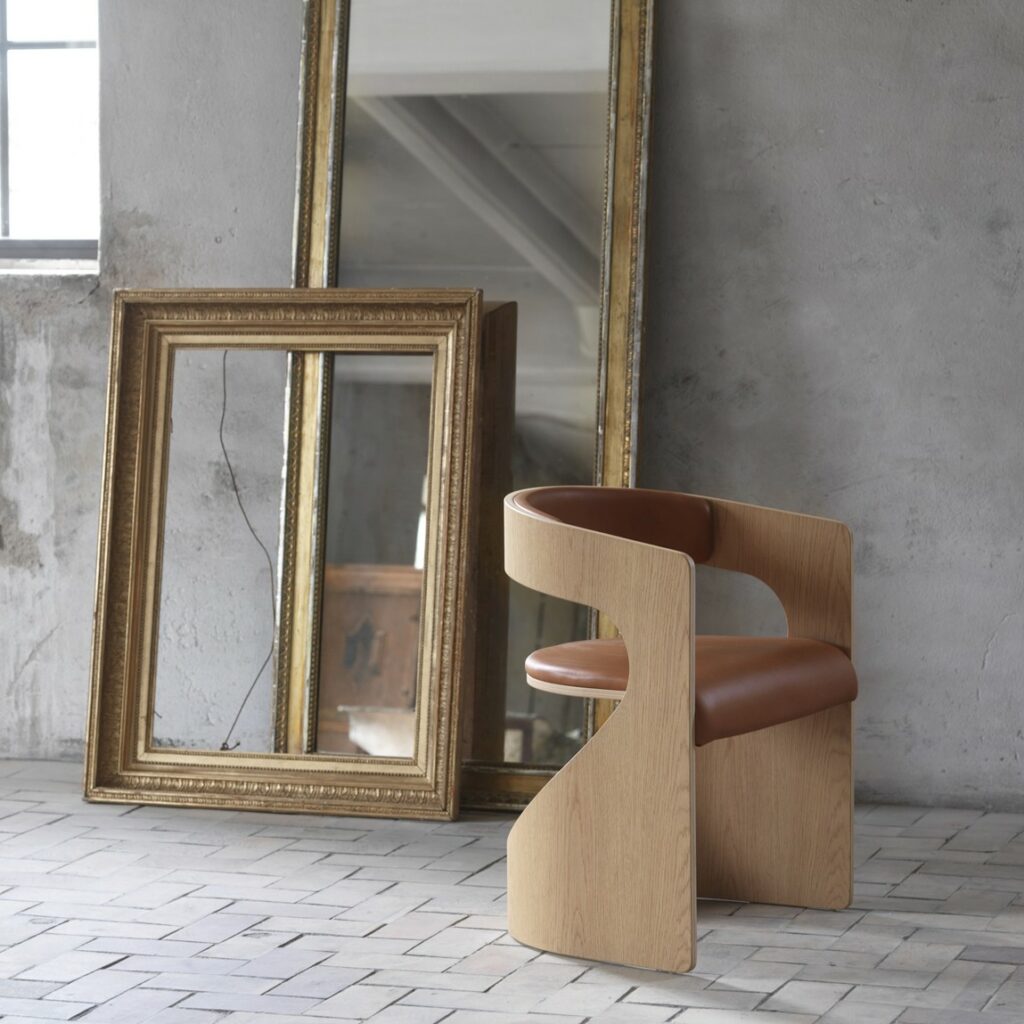 CHAISE AVEC ACOUDOIRS BLA STATION – MODÈLE LUCKY BOIS NATUREL