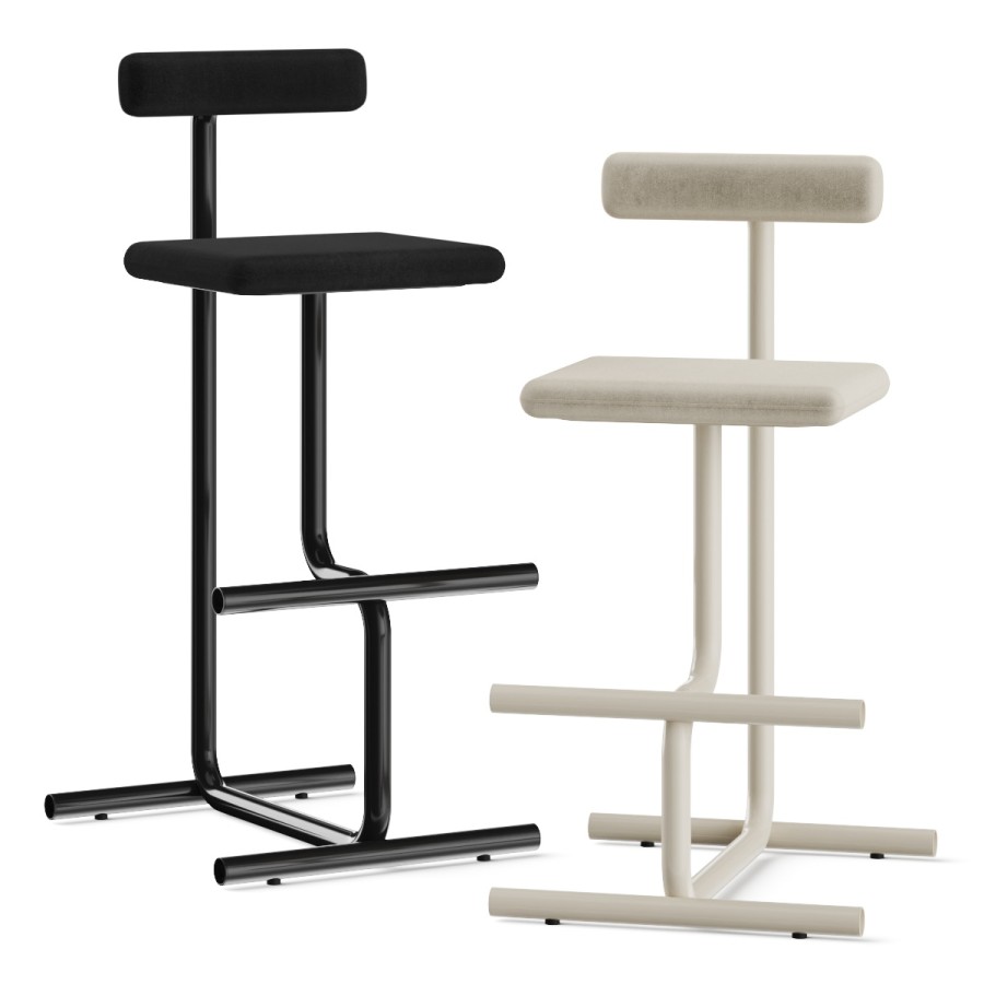 TABOURET DE BAR NOMOLE BY OFFECT – MCOLORIS NOIR BLANC