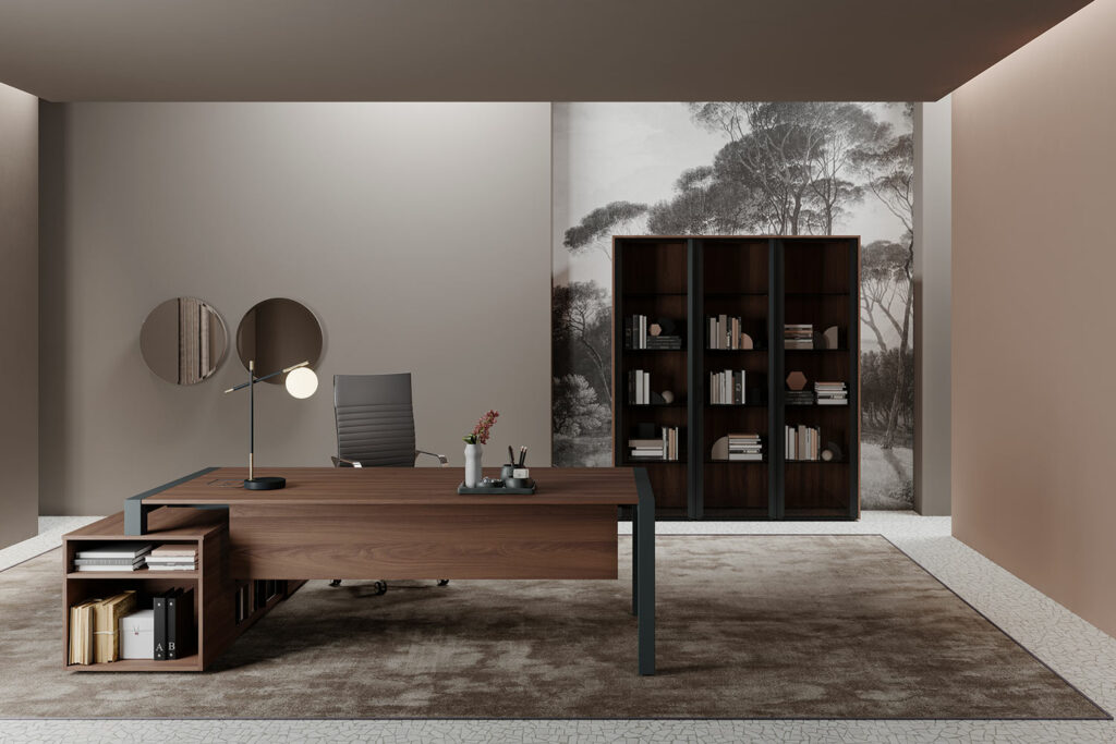 BUREAU EN NOYER NATURELLE – PROF OFFICE