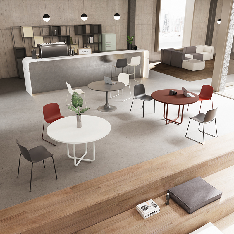 COLLECTION ITUBE D’ESPACE COWORKING BY ALEA – MCOLORIS BLANC ROUGE GRIS