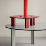 +HALLE TABLES HEB MULTIPLES DIMENSIONS – ROUGE BLANC ORANGE