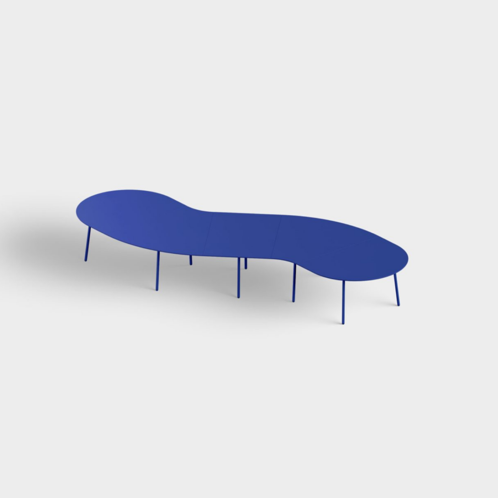 TABLES MODULABLES NEST BY +HALLE – EXEMPLE CONFIGURATION COULEUR BLEUE