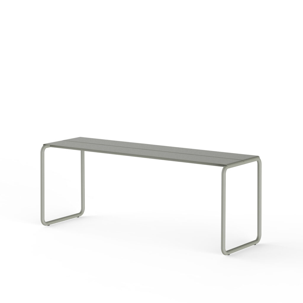 BANC D’EXTÉRIEUR SINE BY NINE EN MÉTAL – GRIS