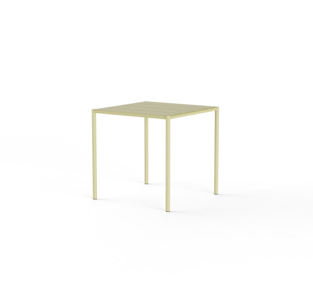 TABLE D’EXTERIEUR SINE BY NINE – 75,5×75,5 Jaune